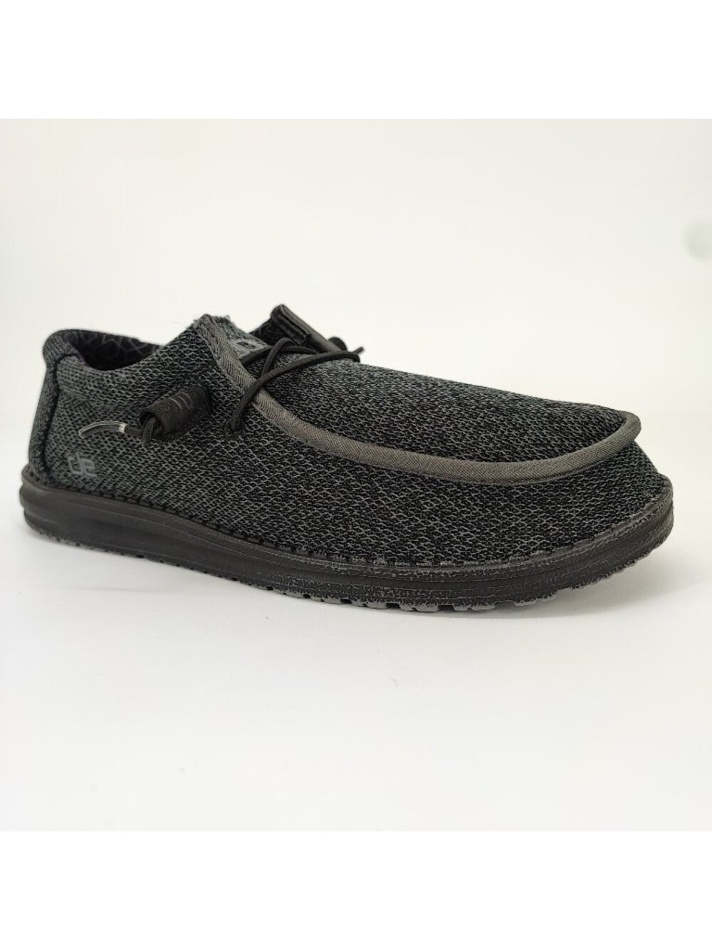 HEYDUDE Wally Sox Micro Men's Size 9 US Loafers Knit Total Black 150204942